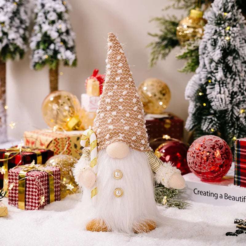 2024 Christmas Decorations LED Gnome Sequins Faceless Doll Night Light for Home Holiday Xmas Ornament Gift Navidad New Year - KAPIPOP